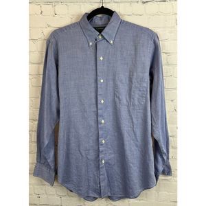 LAUREN RALPH LAUREN blue cotton classic button down shirt size 15 (32/33)